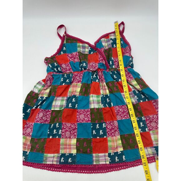 Disney Apparel Women’s Tank Top Patch Work V Neck Sz XL Elastic Back Multicolor - Picture 4 of 9